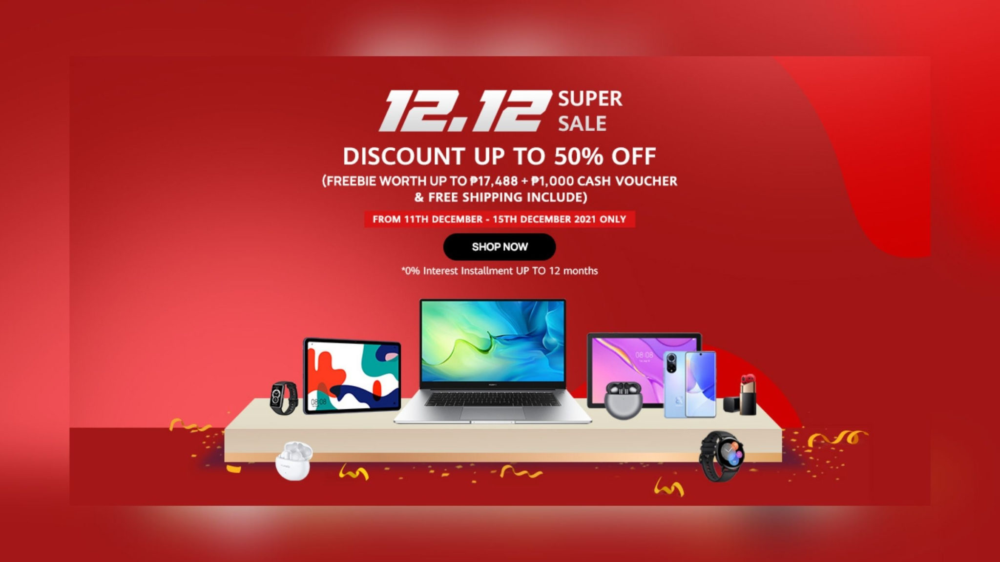 HUAWEI 12.12 Super Sale Header