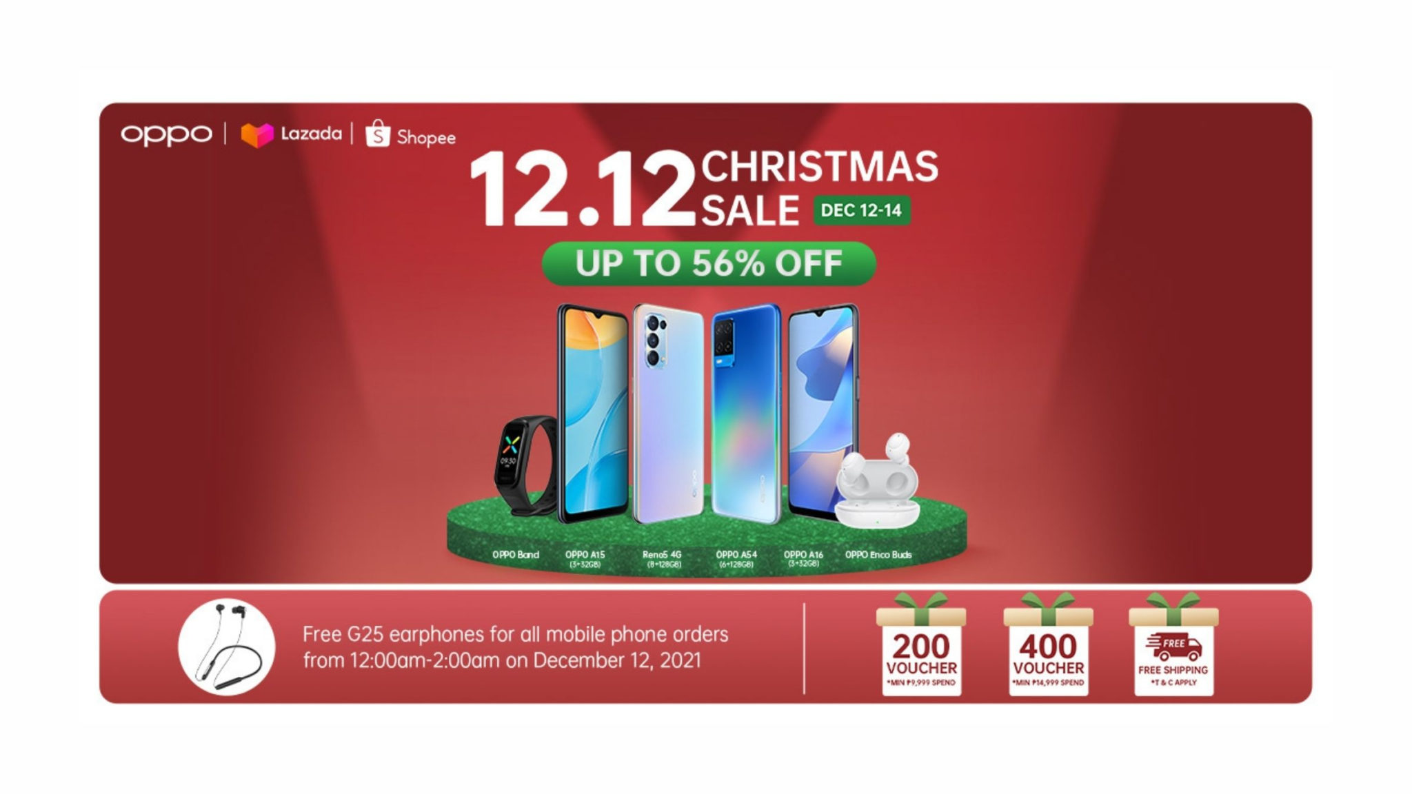 OPPO 12.12 Christmas Sale Header