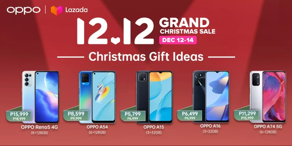 OPPO 12.12 Christmas Sale Lazada Deals