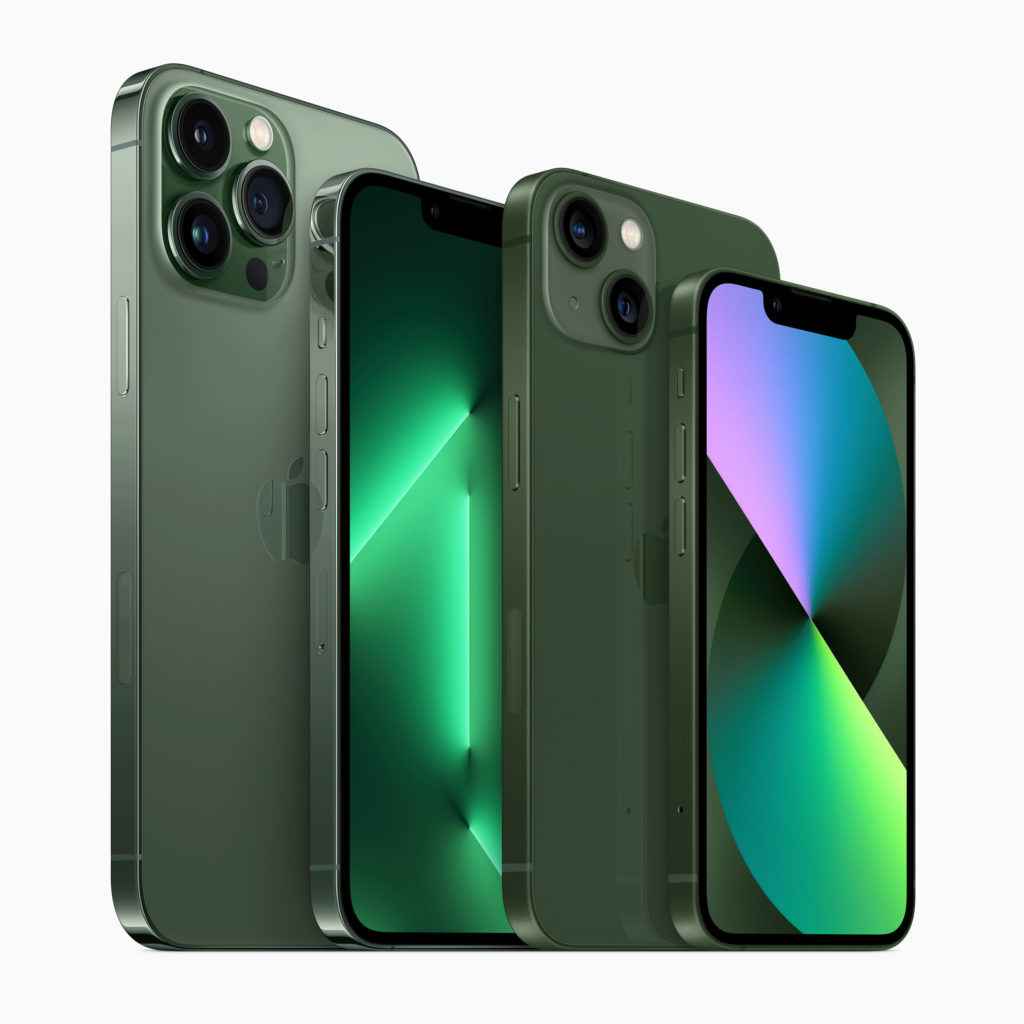 Peek Performance Apple Event - iPhone 13 lineup in Green and Alpine Green