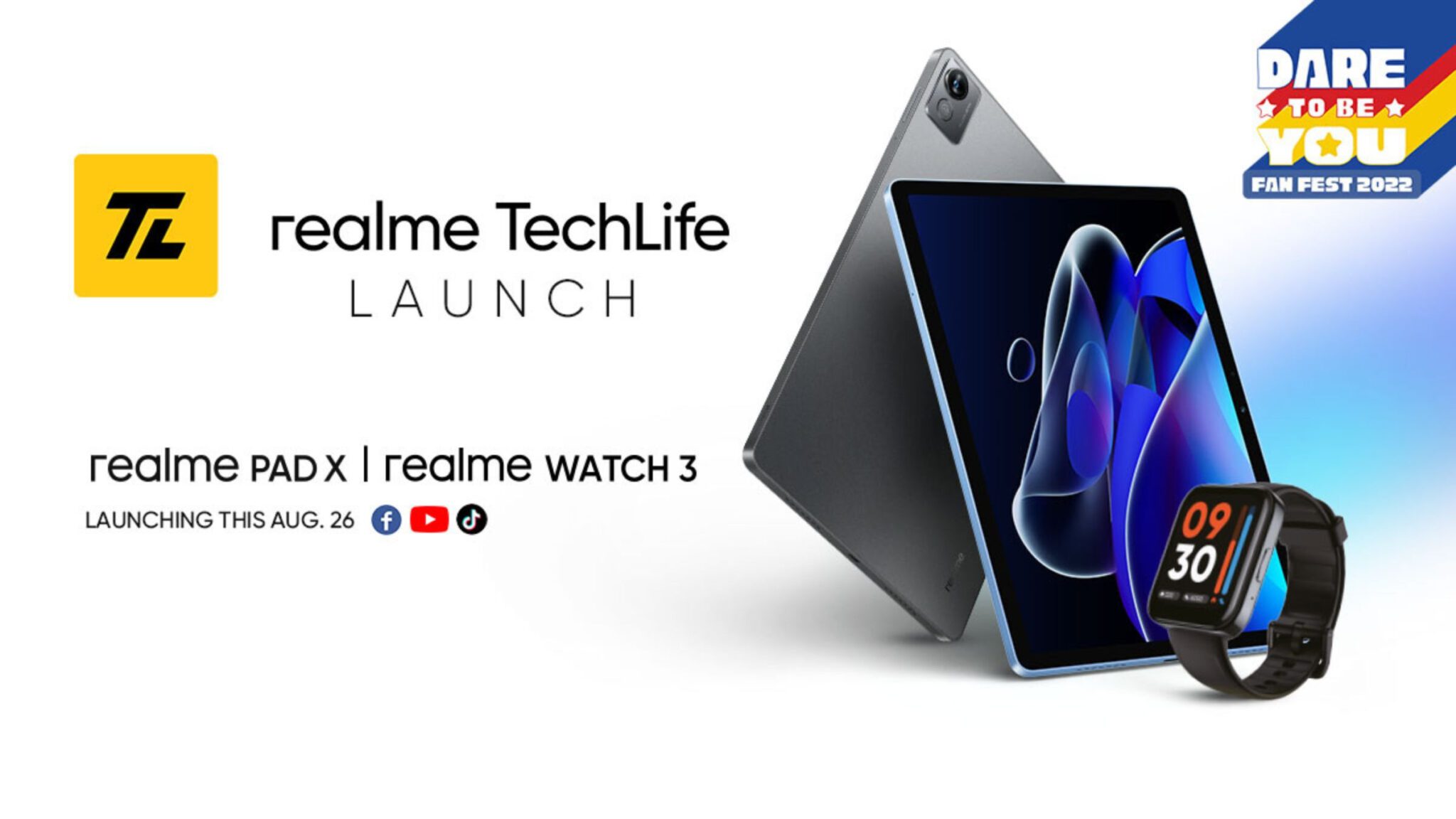 new realme Pad X and Watch 3 PH Launch Header
