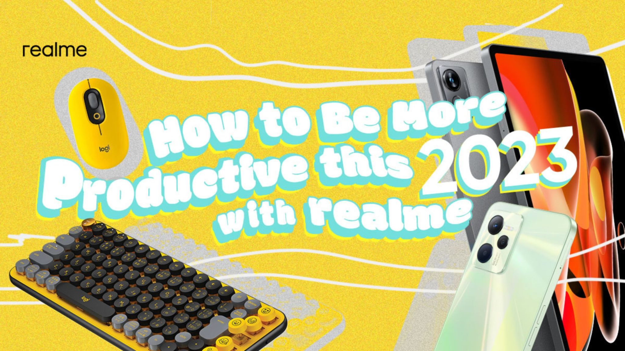realme and Logitech Productive 2023 Header