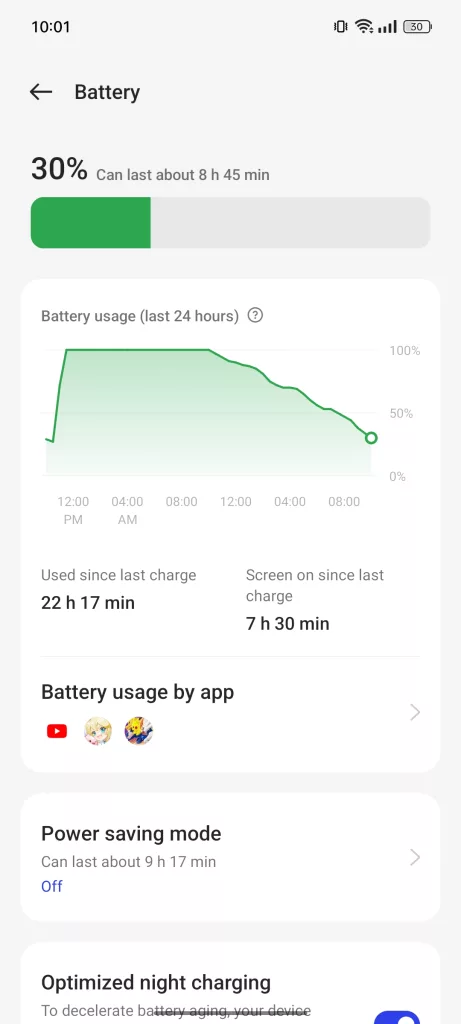realme C55 Review - Battery Usage 1