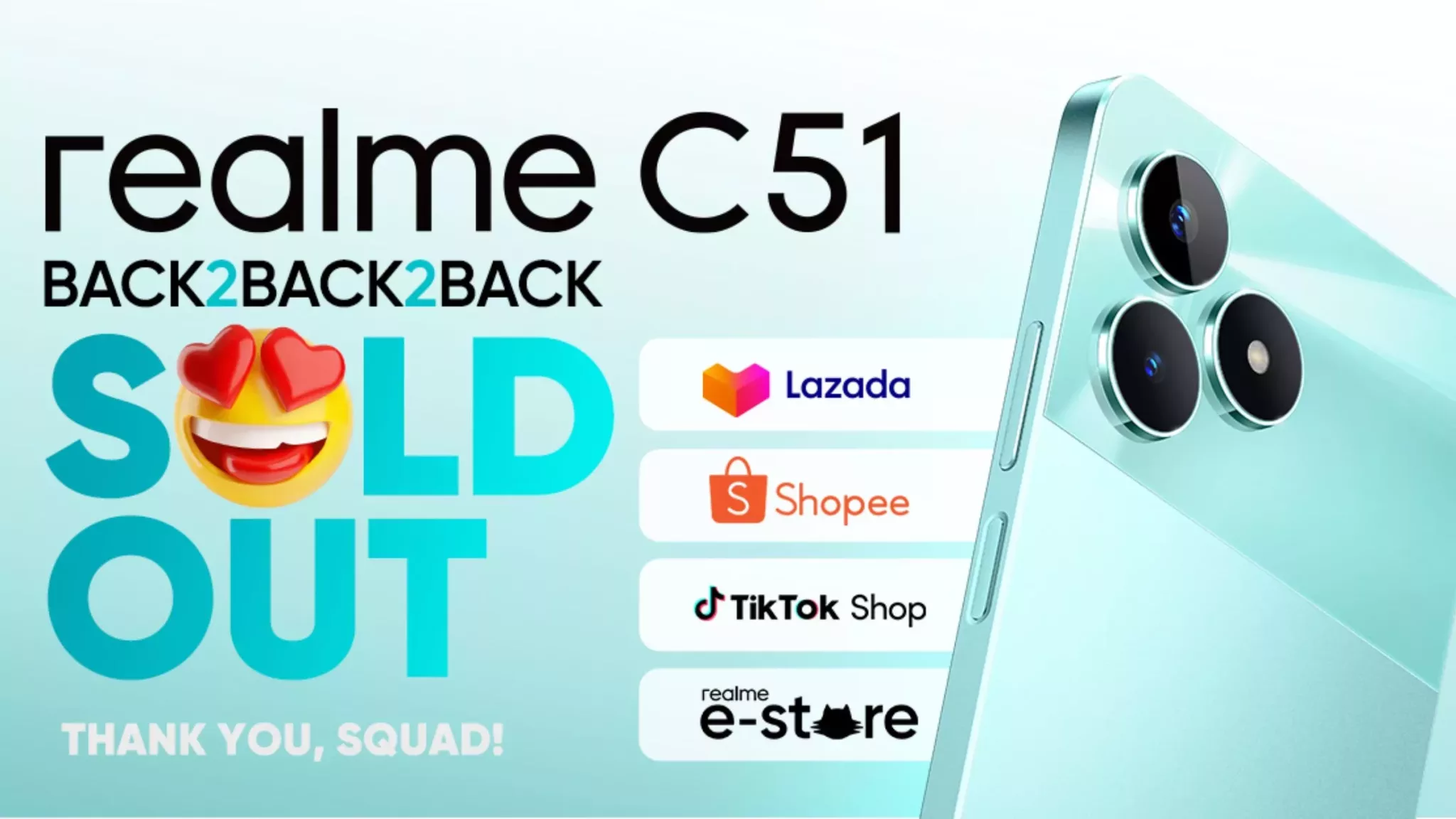 realme C51 SOLD OUT Header