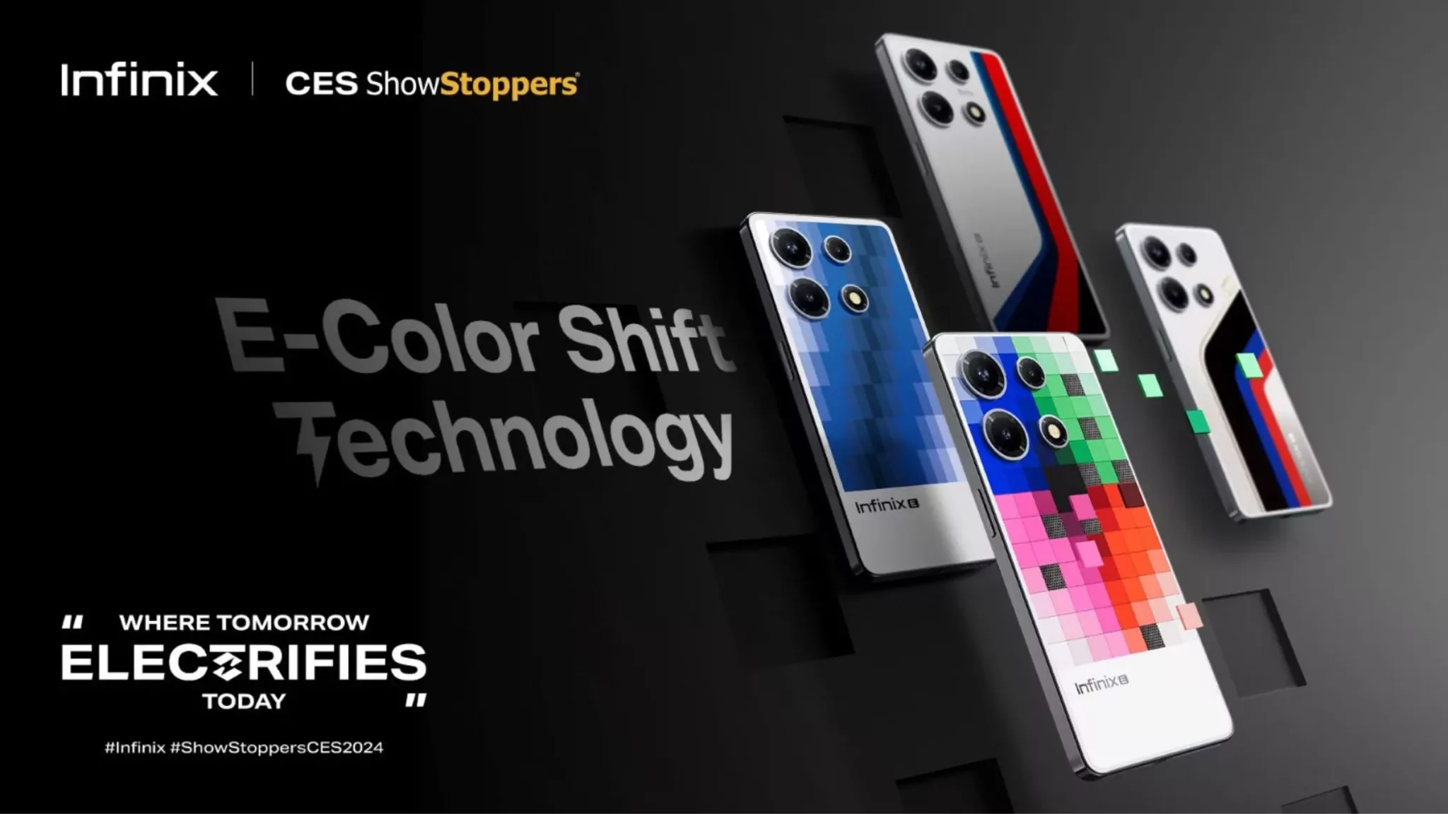 Infinix Unveils E-Color Shift CES 2024 Header