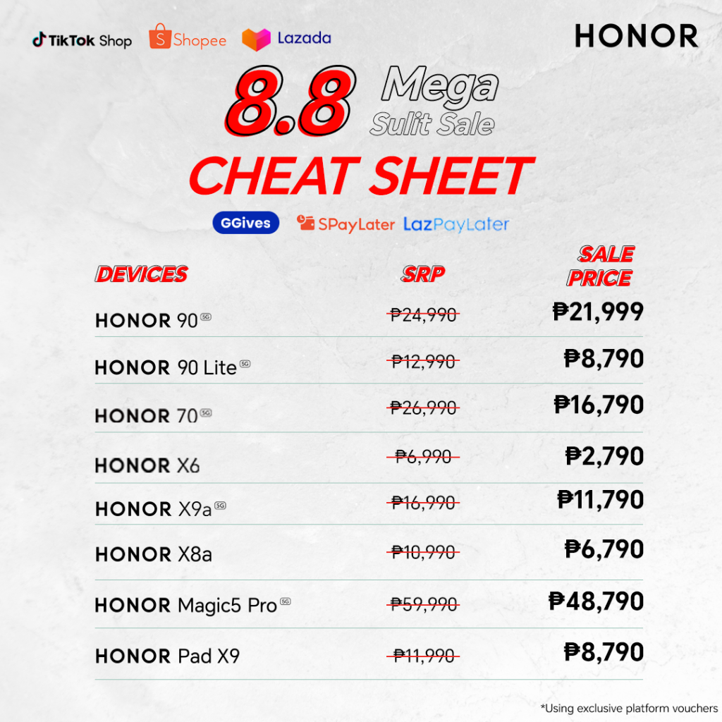 HONOR 8.8 Mega Sulit Sale - Deals Cheat Sheet