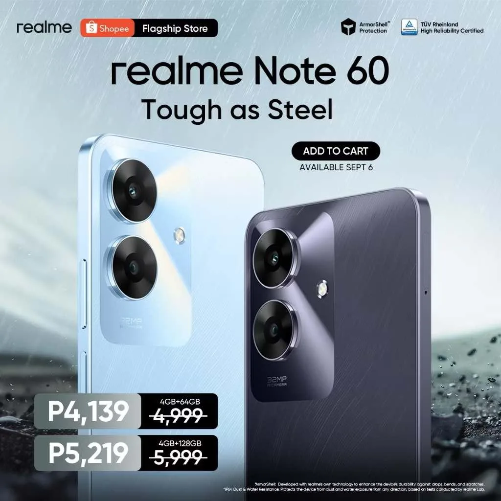 realme Note 60 PH Shopee Pricing and Availability