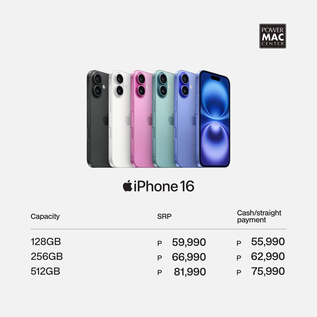 Buy iPhone 16 from Power Mac Center