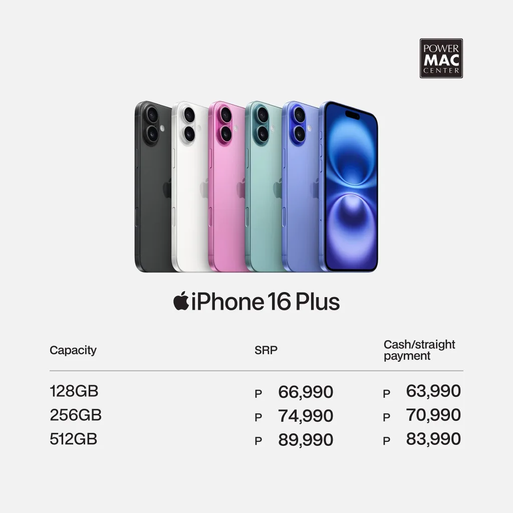 Buy iPhone 16 Plus from Power Mac Center