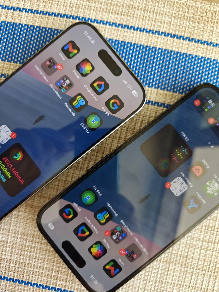 iPhone 14 Pro vs iPhone 16 Pro Bezel Difference