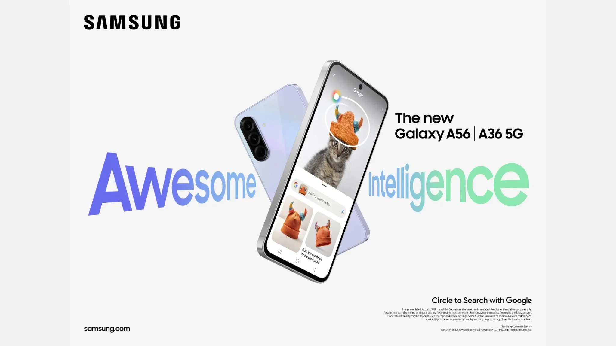 Samsung Galaxy A56 and Galaxy A36 Info Header