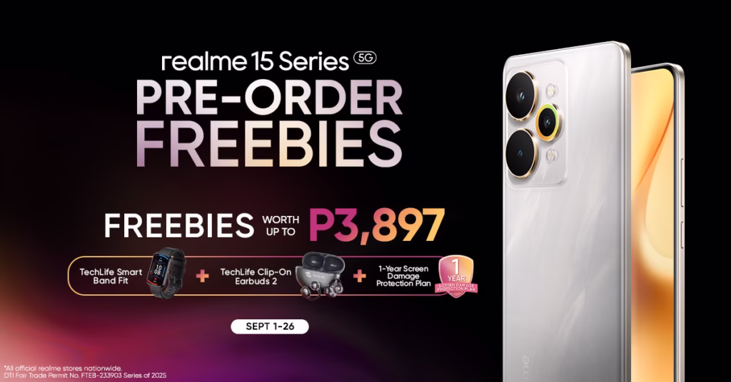 realme 15 Series 5G Preorder Freebies
