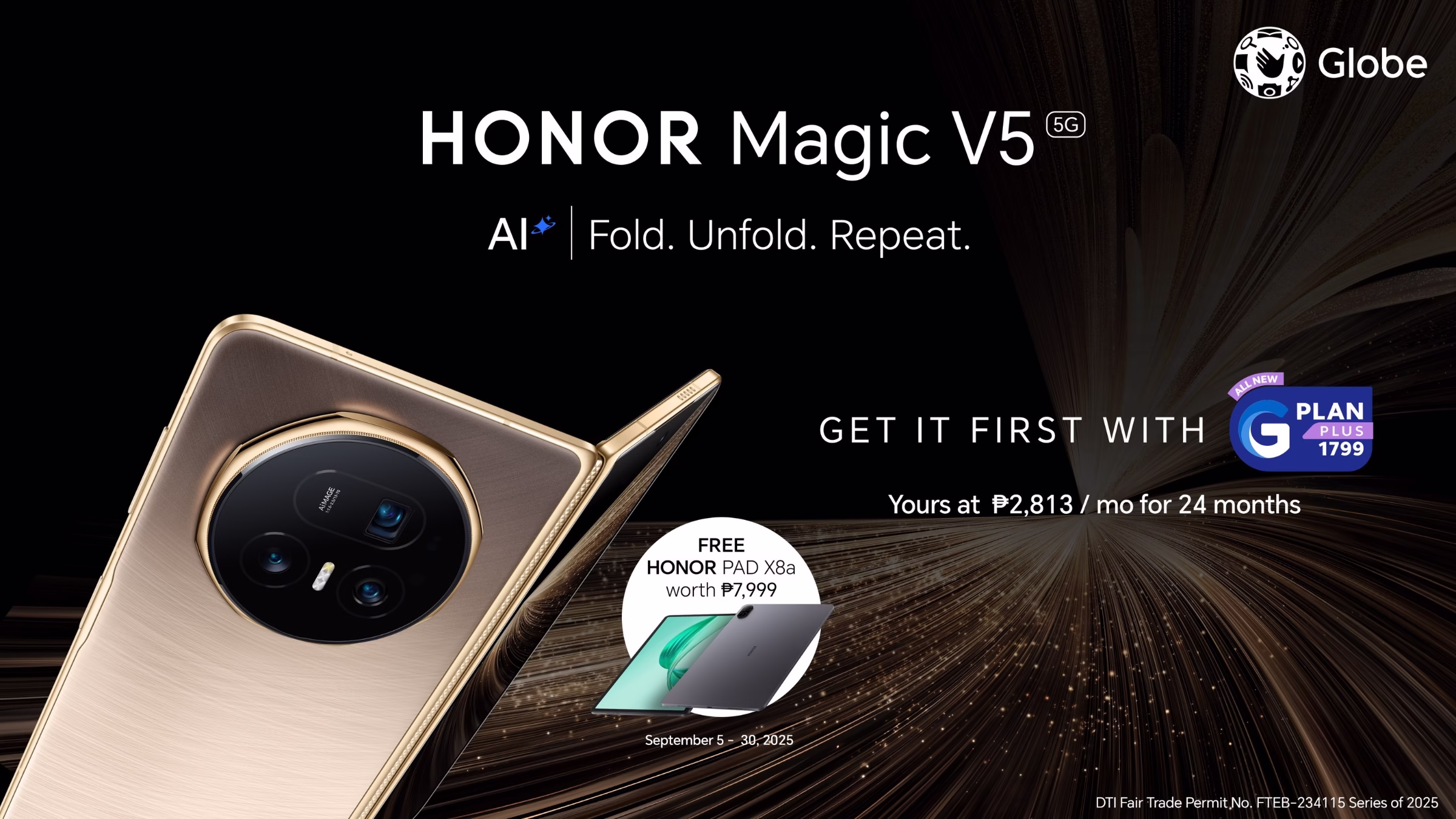HONOR Magic V5 Globe Philippines Info Header