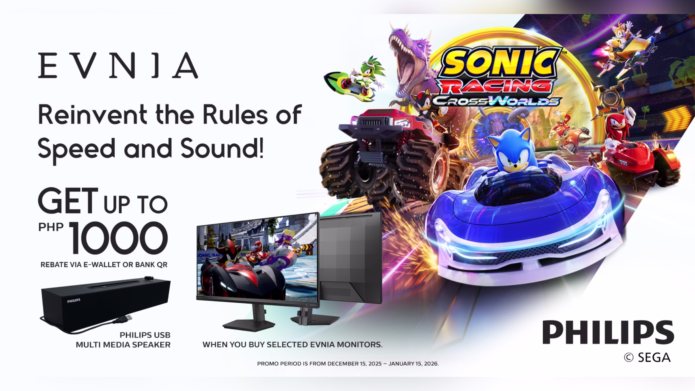 Philips Evnia Joins Forces with Sonic Racing Cross World Header