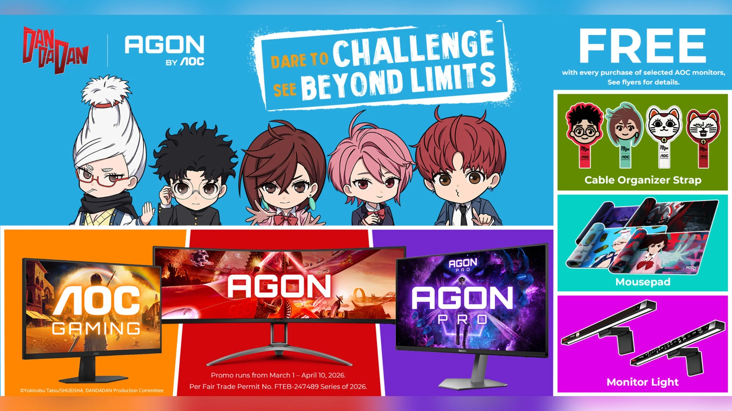 AGON by AOC DAN DA DAN Collaboration Header