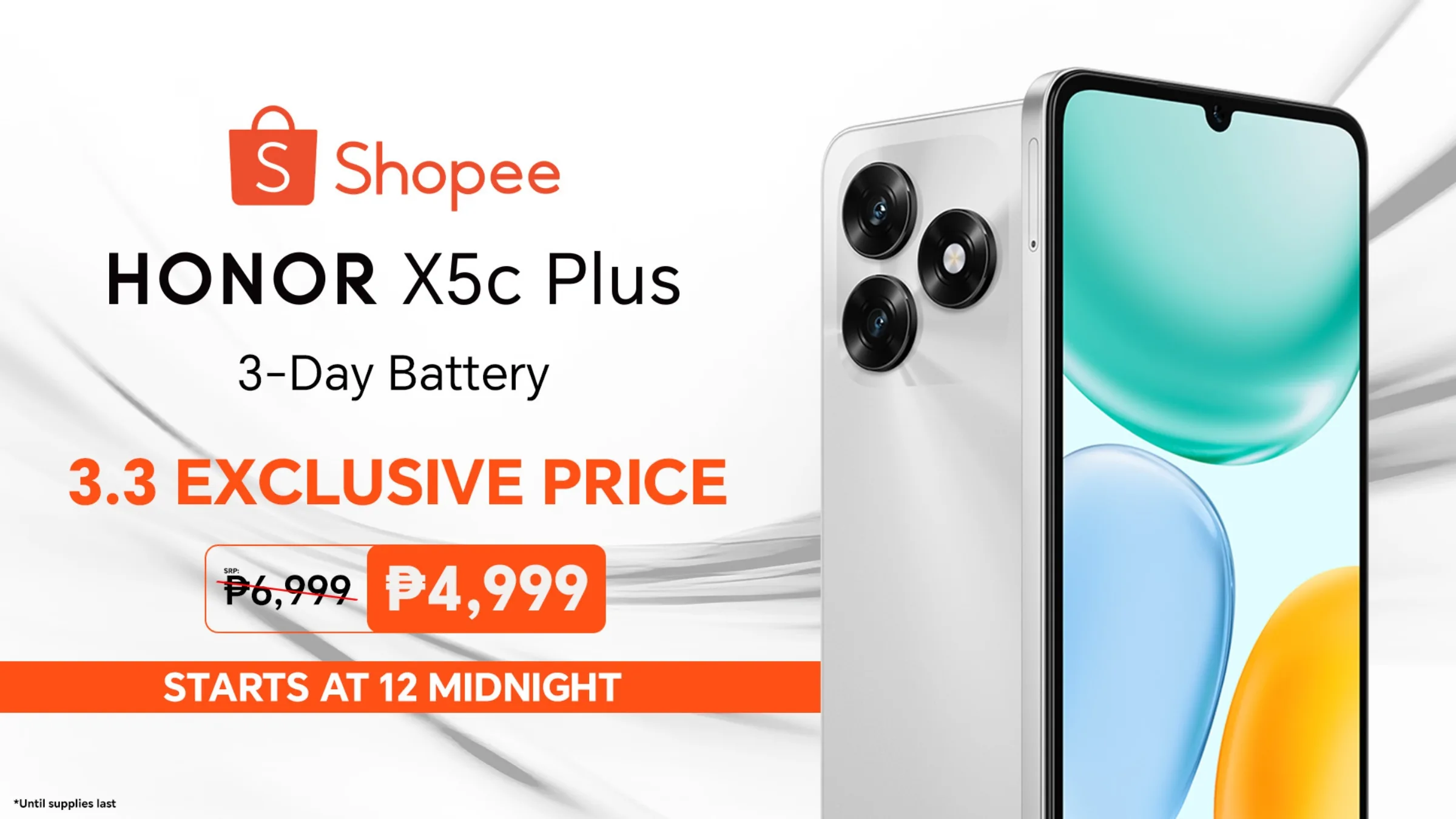 HONOR X5c Plus PH Launch Shopee Header