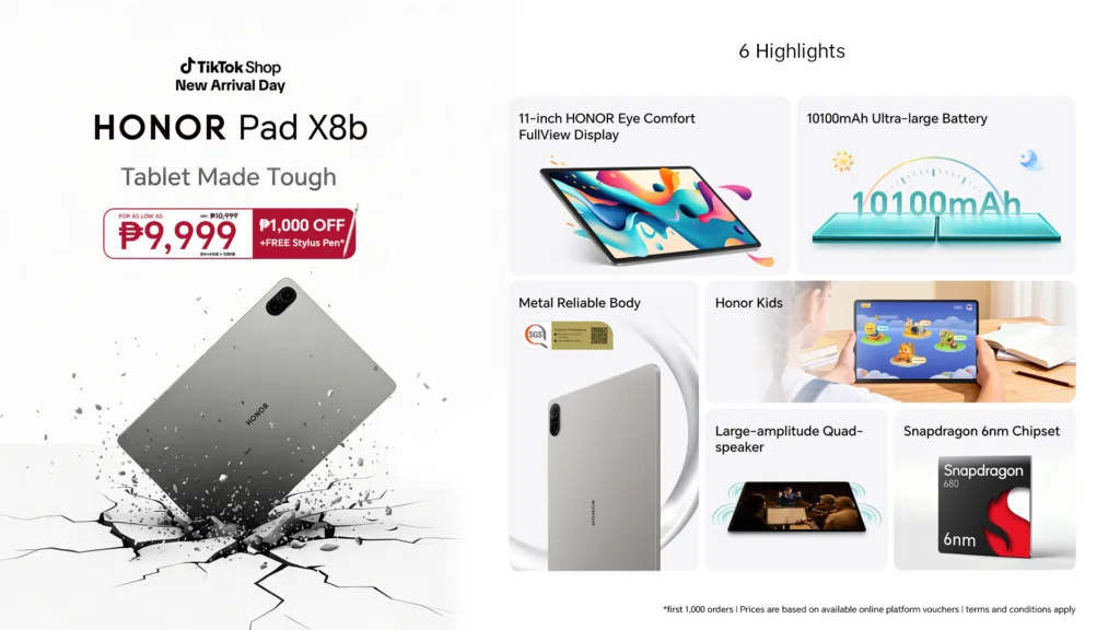 HONOR Pad X8b - Specs
