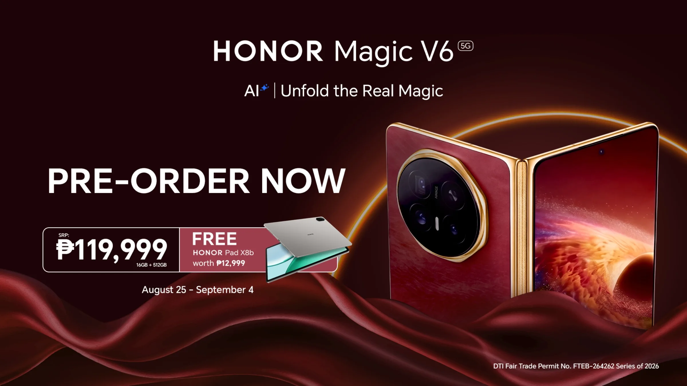 HONOR Magic V6 Philippines Preorder Info Header