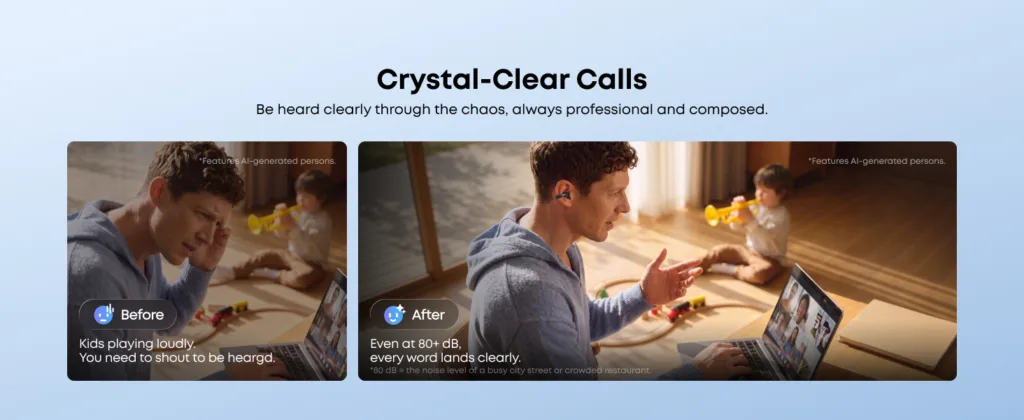 Anker soundcore AeroClip 2 Crystal-Clear Calls