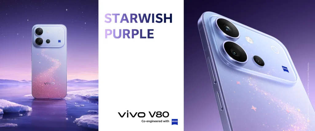vivo V80 in Starwish Purple